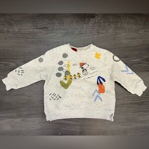 Zara Kids Sweatshirt with Multicolor Peanuts Print